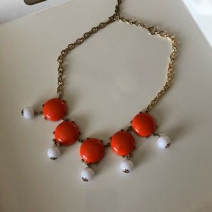 Orange and white bubble necklace